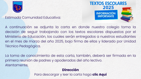 Comunicado Carta Apoderados Textos 2025